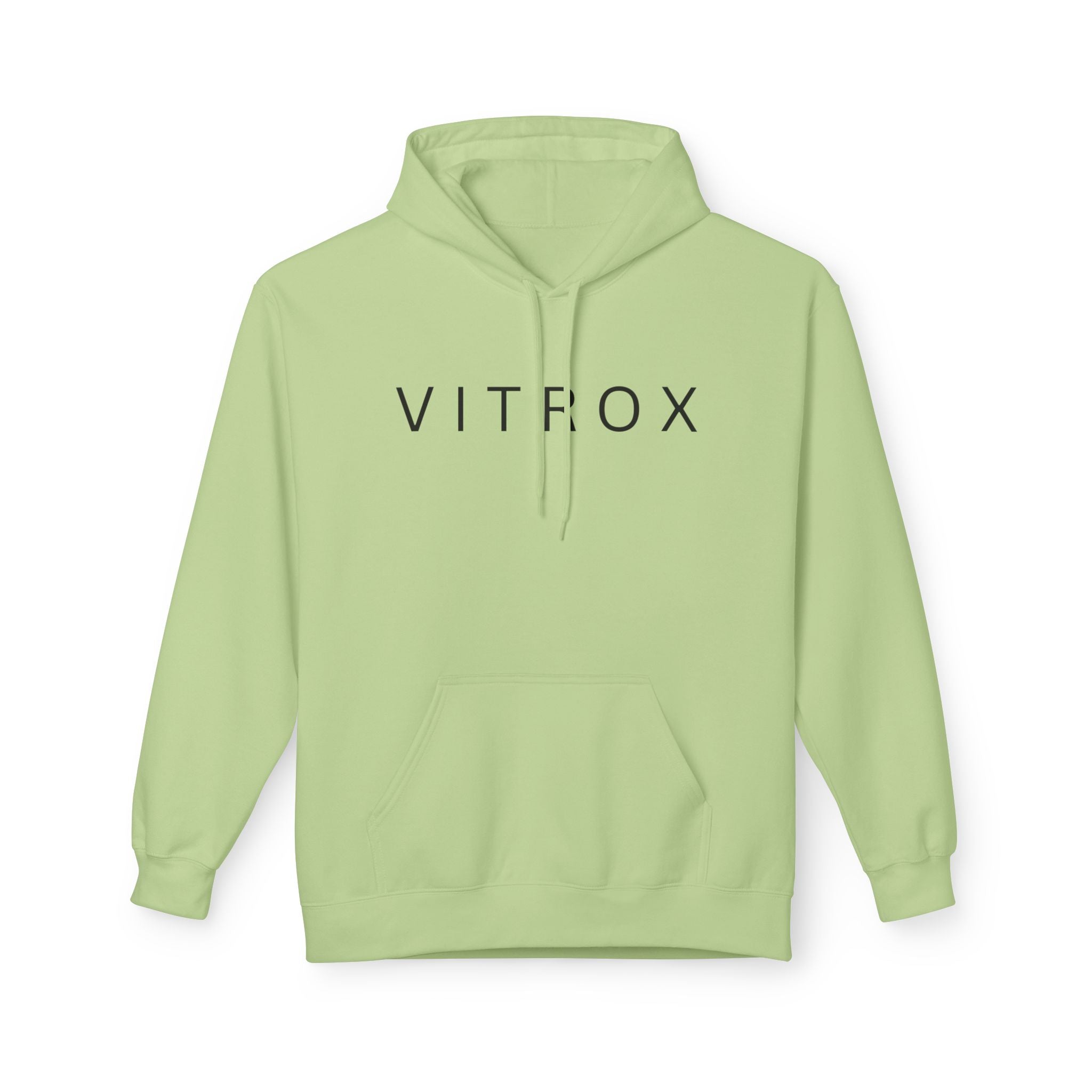 Minimalist VITROX Fleece Hoodie, Unisex Softstyle Sweatshirt, Cozy Fashion for All Seasons, Gift for Friends, Casual Wear