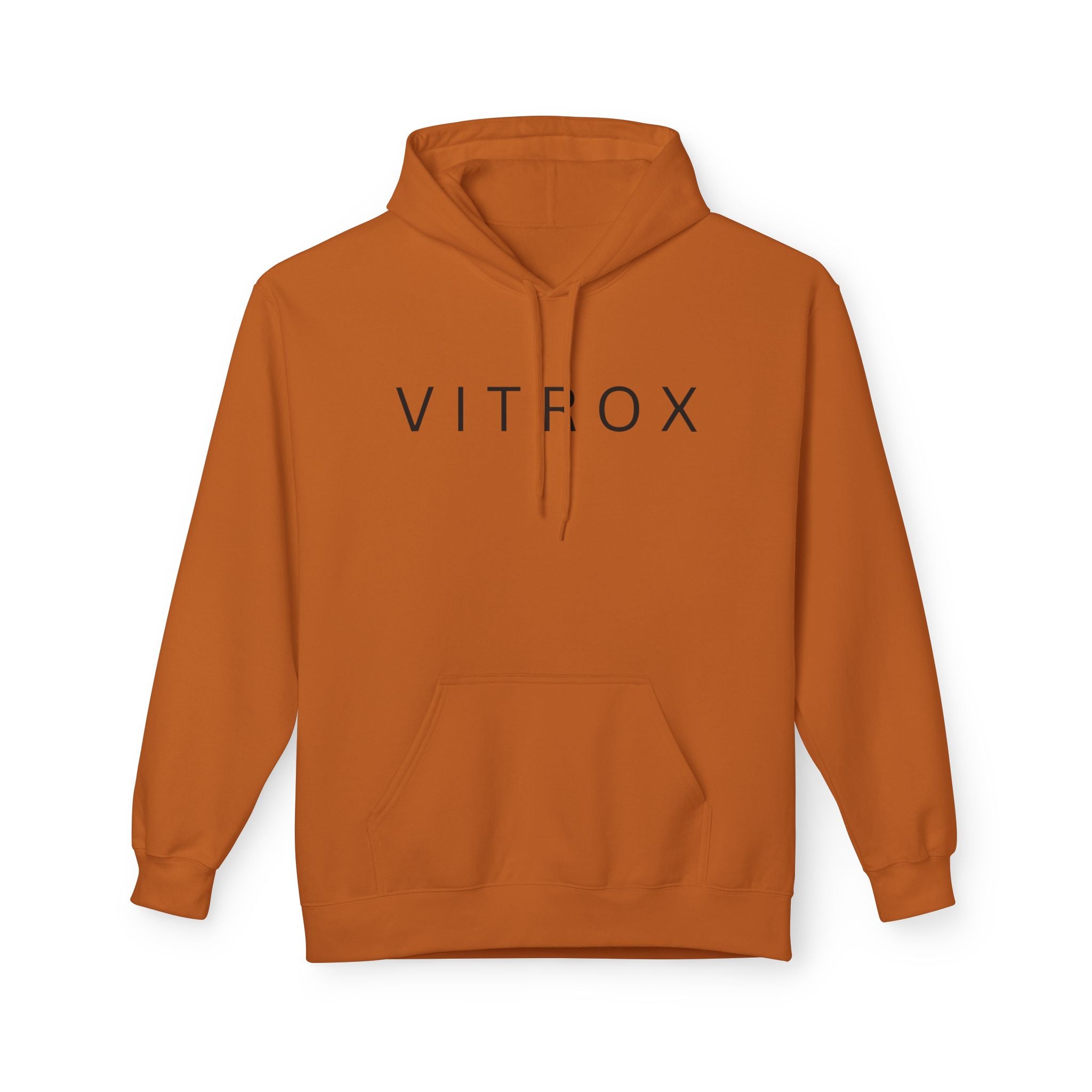 Minimalist VITROX Fleece Hoodie, Unisex Softstyle Sweatshirt, Cozy Fashion for All Seasons, Gift for Friends, Casual Wear