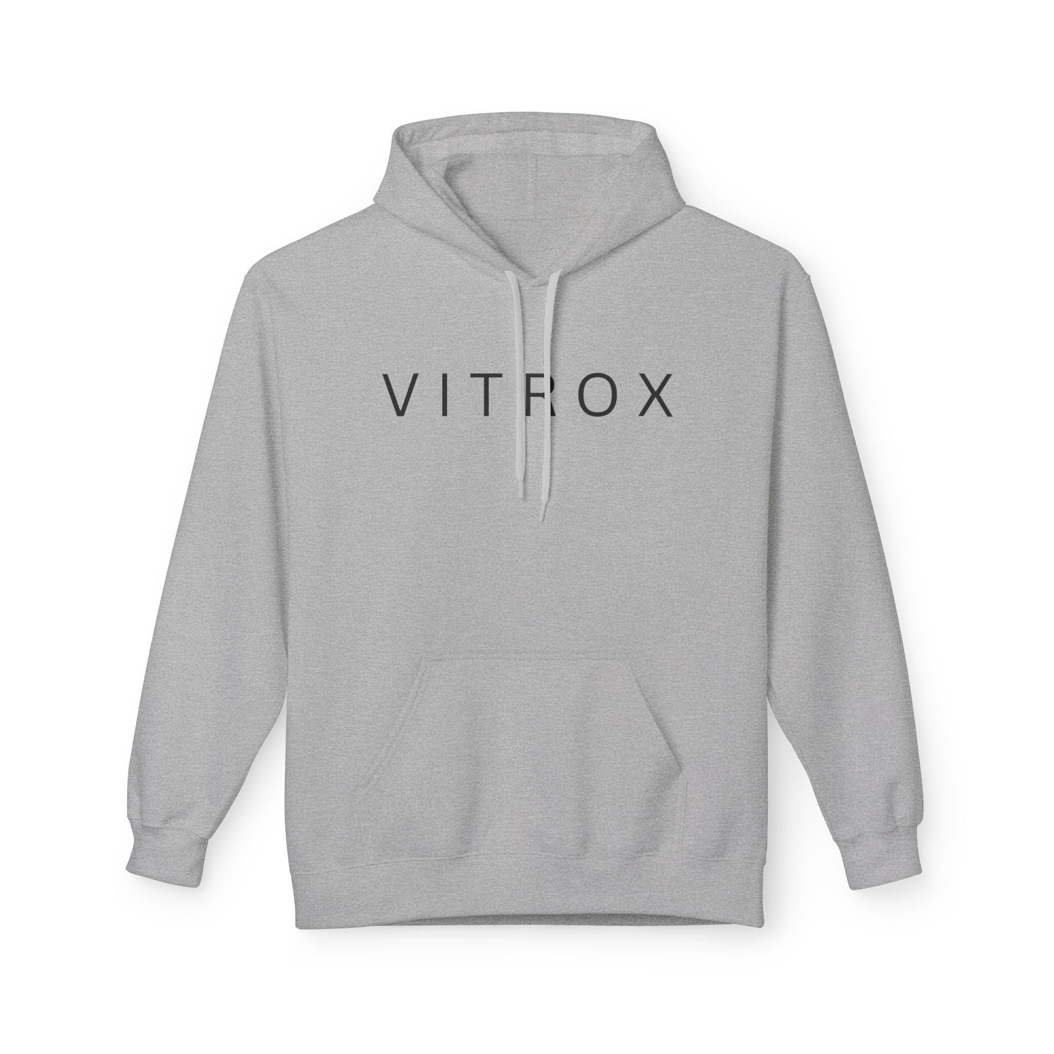 Minimalist VITROX Fleece Hoodie, Unisex Softstyle Sweatshirt, Cozy Fashion for All Seasons, Gift for Friends, Casual Wear
