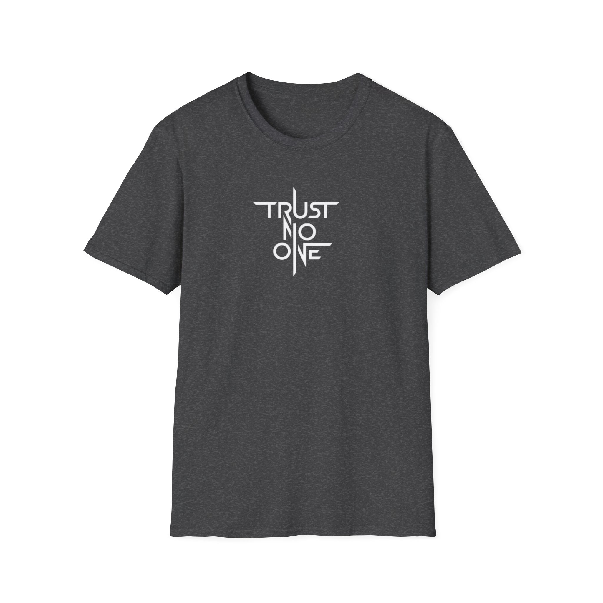 Trust No One Unisex Softstyle T-Shirt | Casual Graphic Tee, Gift for Friends, Unique Statement Shirt, Everyday Wear, Birthday Present