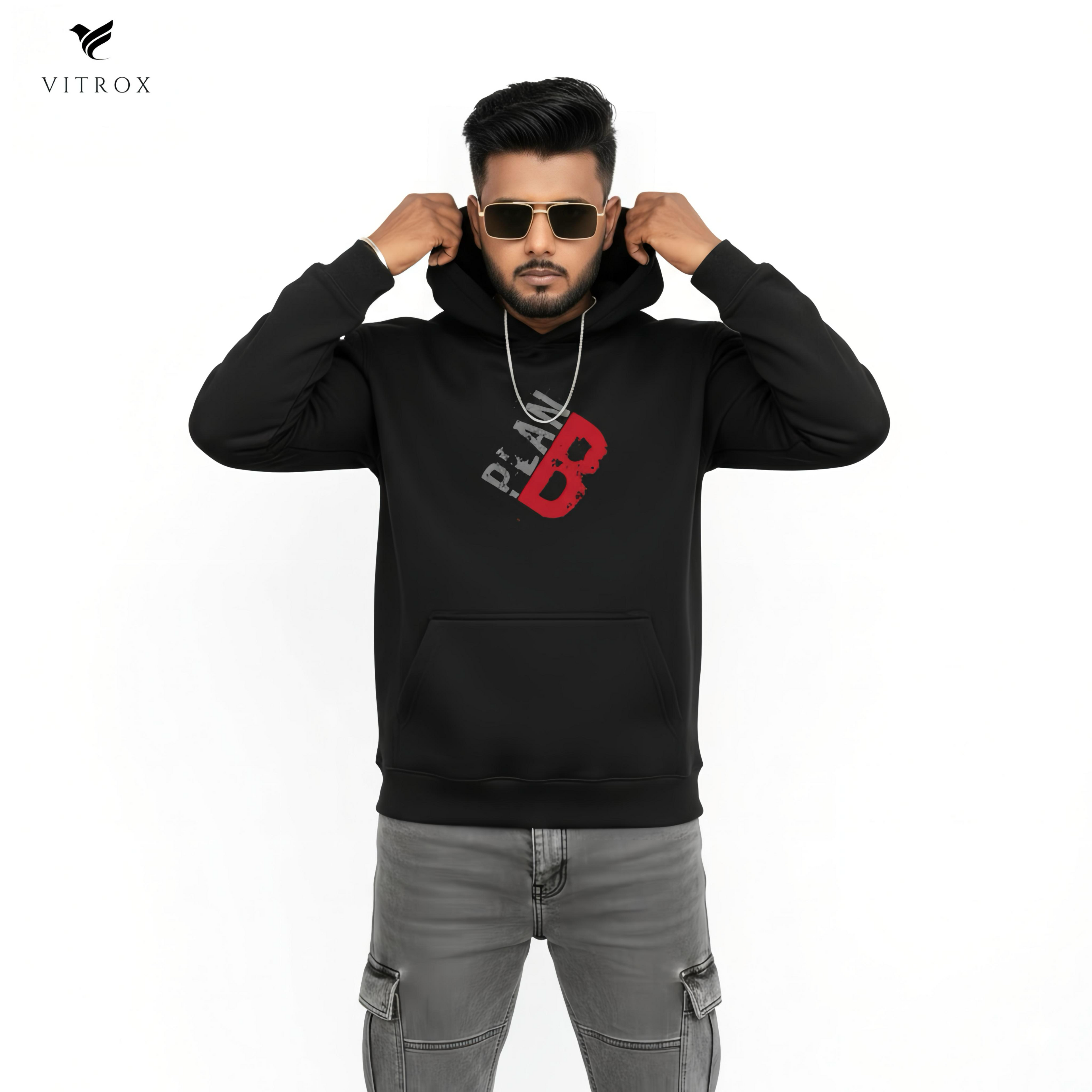 Plan B Hoodie, Casual Unisex Sweatshirt, Relaxed Fit Pullover, Perfect Gift for Him or Her, Comfortable Layering