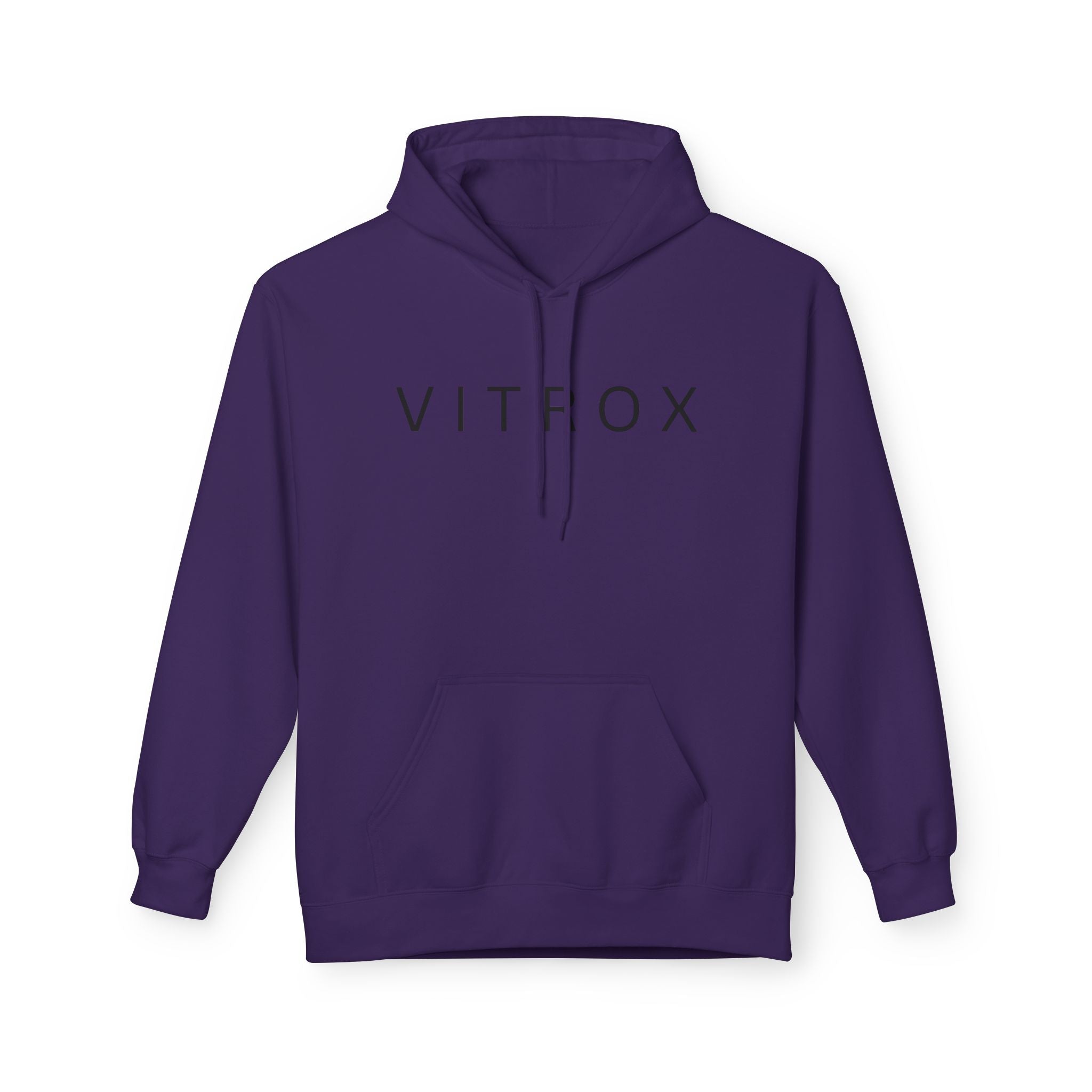 Minimalist VITROX Fleece Hoodie, Unisex Softstyle Sweatshirt, Cozy Fashion for All Seasons, Gift for Friends, Casual Wear