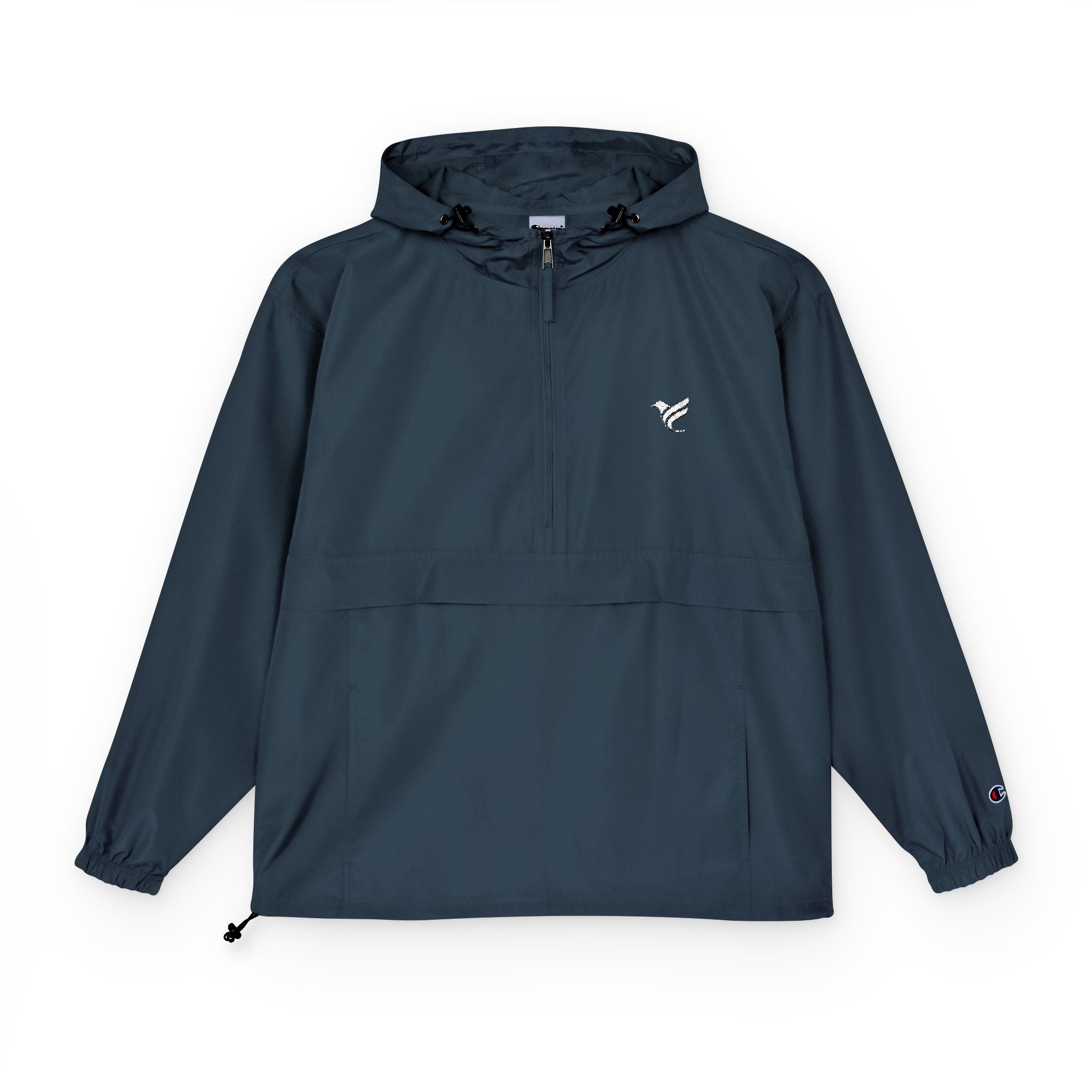 Packable Anorak Jacket – Navy Windbreaker with Subtle Logo