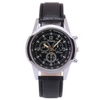 Blue Light Glass Three-eye Belt Men&#039;s Watches Men&#039;s Micro-explosion Gift Fashion Watches