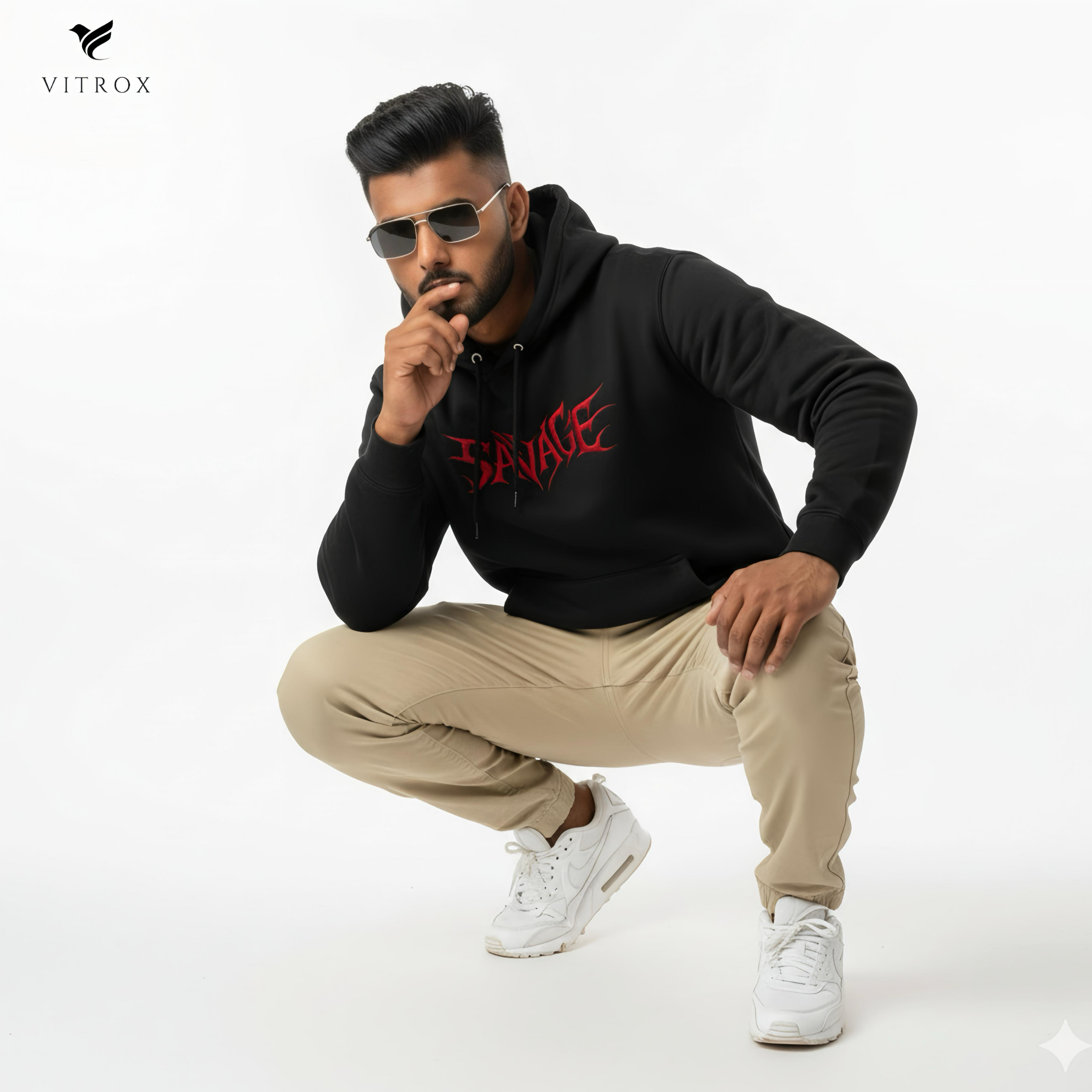 Savage Unisex French Terry Hoodie | Cozy Casual Wear, Streetwear Style, Trendy Oversized, Gift for Him/Her, Fall/Winter Fashion