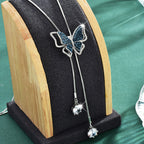 Butterfly Sweater Chain Women&#039;s Autumn And Winter High-end Long Simple Light Luxury Small Online Celebrity Decorative Necklace Accessories Pendant