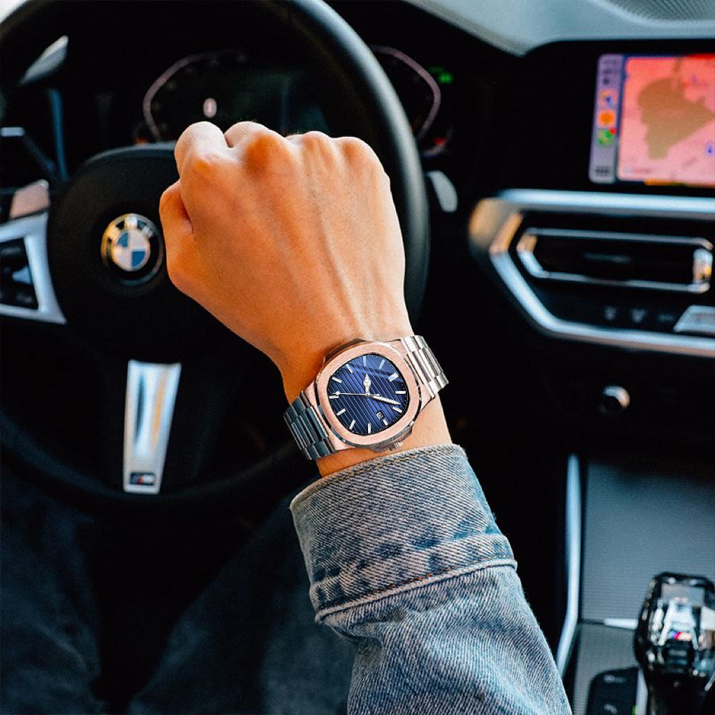 2025 High-end Fashion Business Ultra-thin Swiss Counter Steel Belt Waterproof Luminous Watch Men&#039;s Live Foreign Trade Explosions