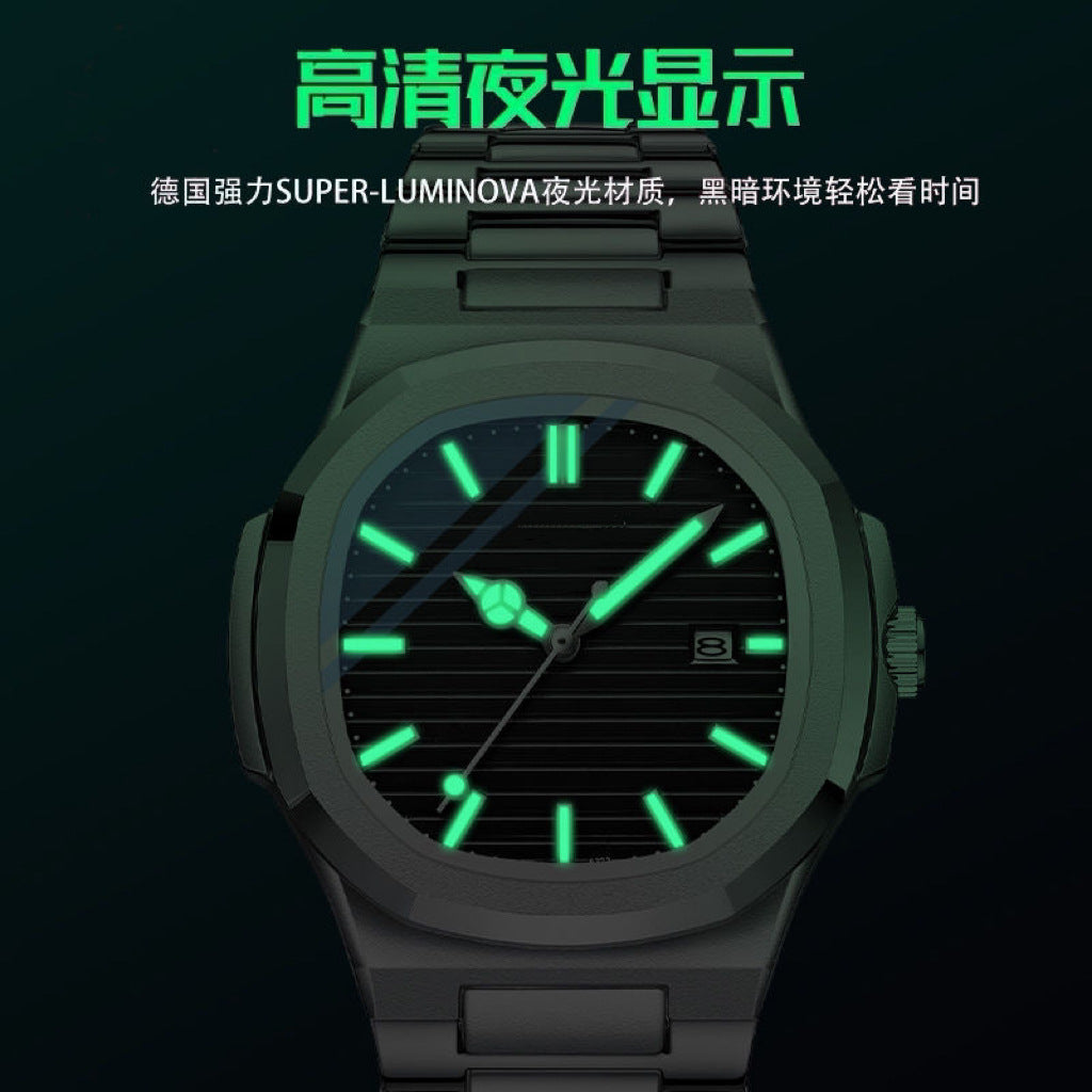 2025 High-end Fashion Business Ultra-thin Swiss Counter Steel Belt Waterproof Luminous Watch Men&#039;s Live Foreign Trade Explosions