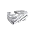 Square Hollow Multi-layer Twill Ring Niche Design Ins Heavy Industry Personalized Open Design Ring